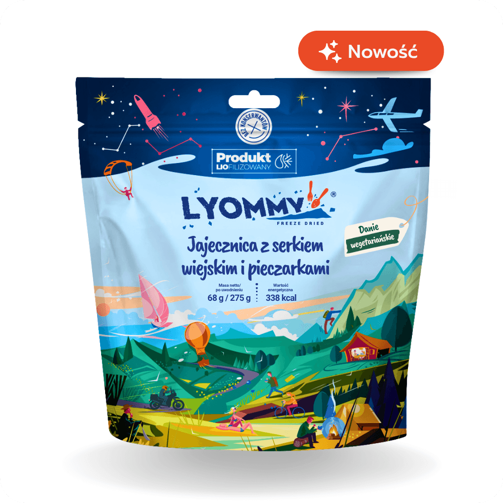 Liofilizowana Jajecznica z serkiem wiejskim i pieczarkami - Lyommy